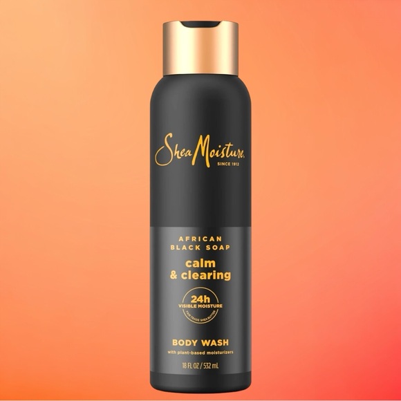 NEW Shea Moisture African Black Soap Calm & Clearing Body Wash, 18 Fl Oz, Unisex - Picture 3 of 16